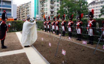 Première vigne plantation en Ville de Genève par les Vieux-Grenadiers .
