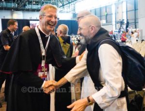 Le Pape en visite a Palexpo a Geneve.