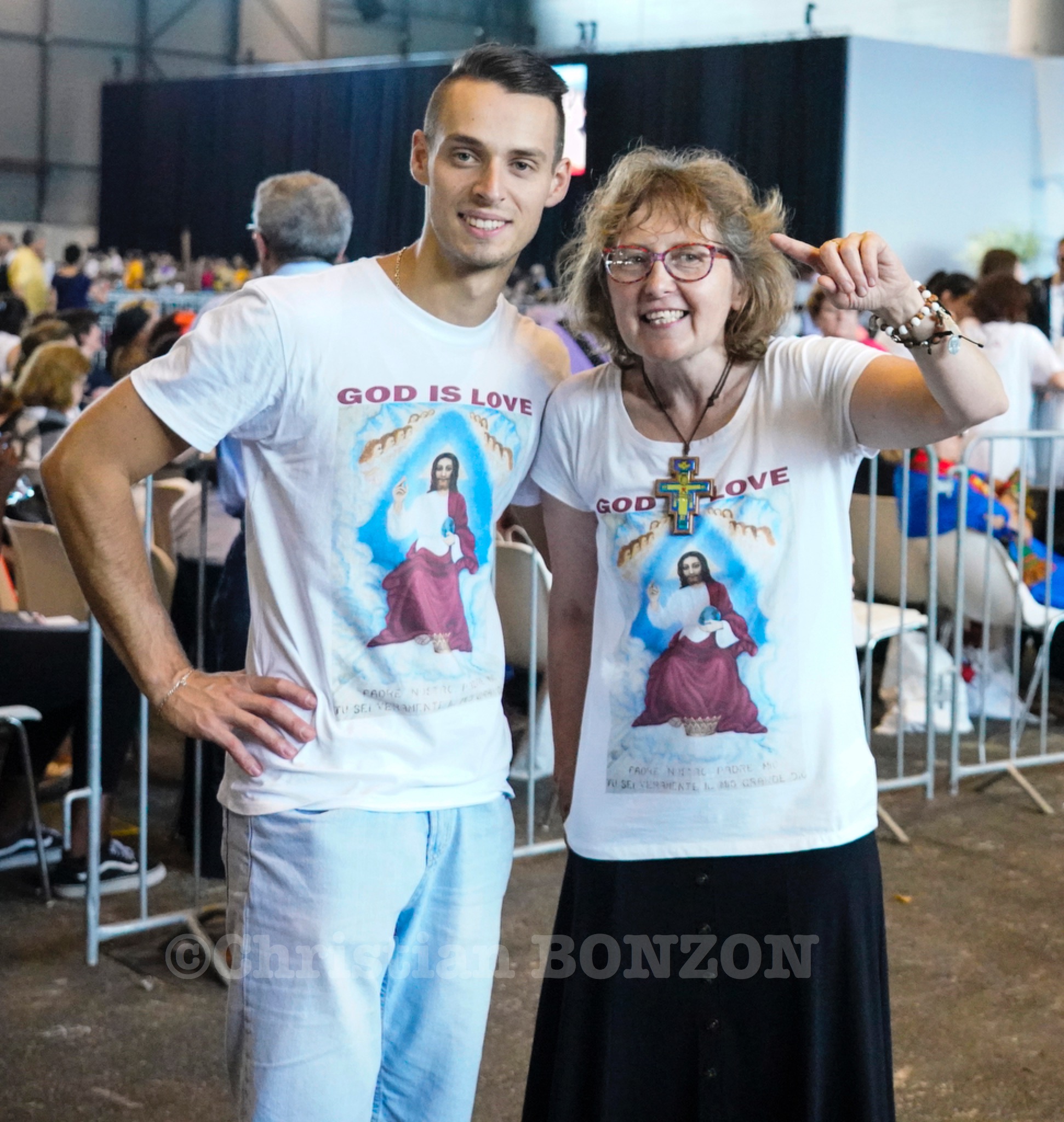 Le Pape en visite a Palexpo a Geneve.