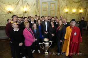 Ceremonie en l honneur du Geneve-Servette Hockey Club et de M. Roman Mityukov le i 28 fvrier 2024