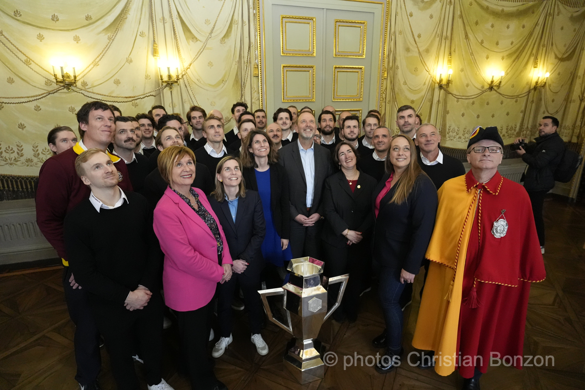 Ceremonie en l honneur du Geneve-Servette Hockey Club et de M. Roman Mityukov le i 28 fvrier 2024