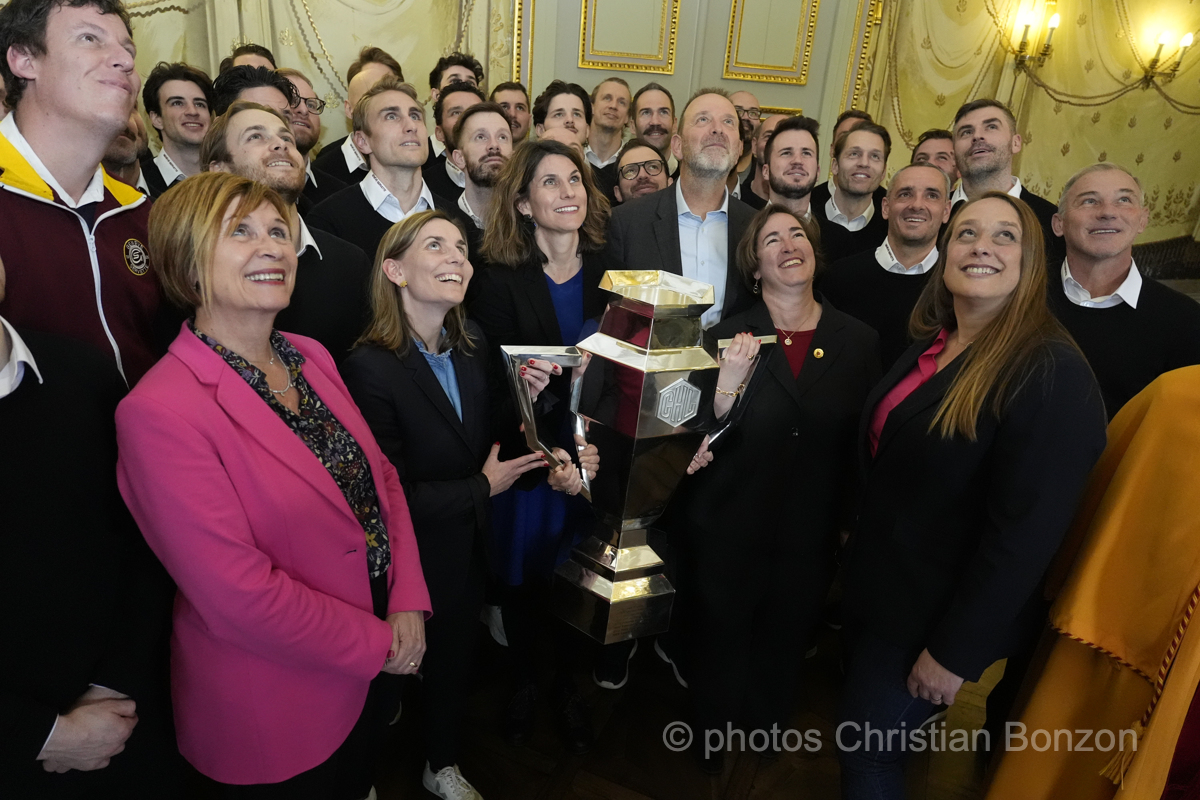 Ceremonie en l honneur du Geneve-Servette Hockey Club et de M. Roman Mityukov le i 28 fvrier 2024