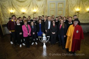 Ceremonie en l honneur du Geneve-Servette Hockey Club et de M. Roman Mityukov le i 28 fvrier 2024