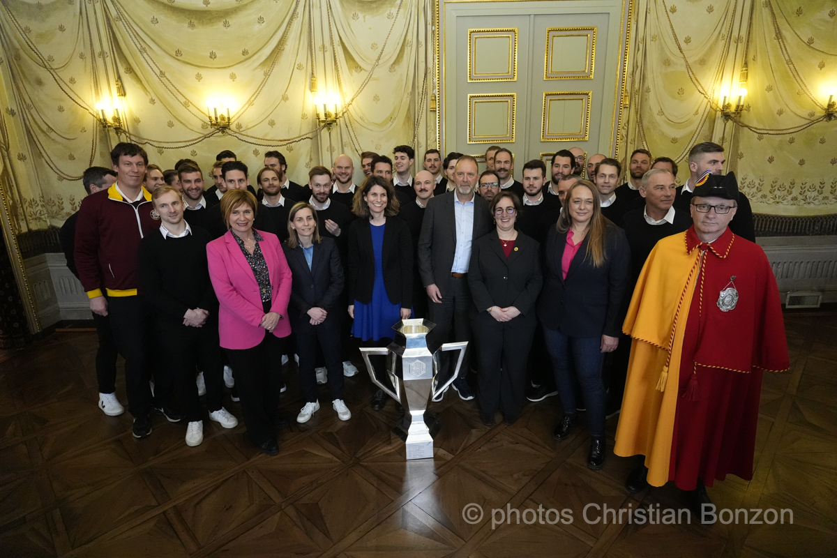 Ceremonie en l honneur du Geneve-Servette Hockey Club et de M. Roman Mityukov le i 28 fvrier 2024