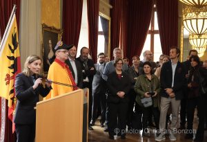 Ceremonie en l honneur du Geneve-Servette Hockey Club et de M. Roman Mityukov le i 28 fvrier 2024