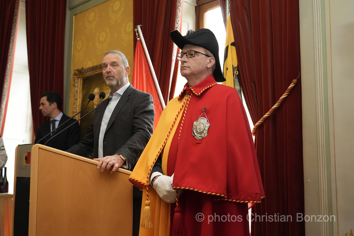 Ceremonie en l honneur du Geneve-Servette Hockey Club et de M. Roman Mityukov le i 28 fvrier 2024