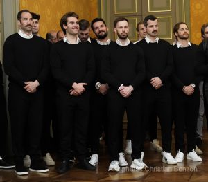 Ceremonie en l honneur du Geneve-Servette Hockey Club et de M. Roman Mityukov le i 28 fvrier 2024