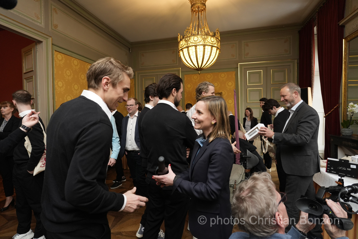 Ceremonie en l honneur du Geneve-Servette Hockey Club et de M. Roman Mityukov le i 28 fvrier 2024