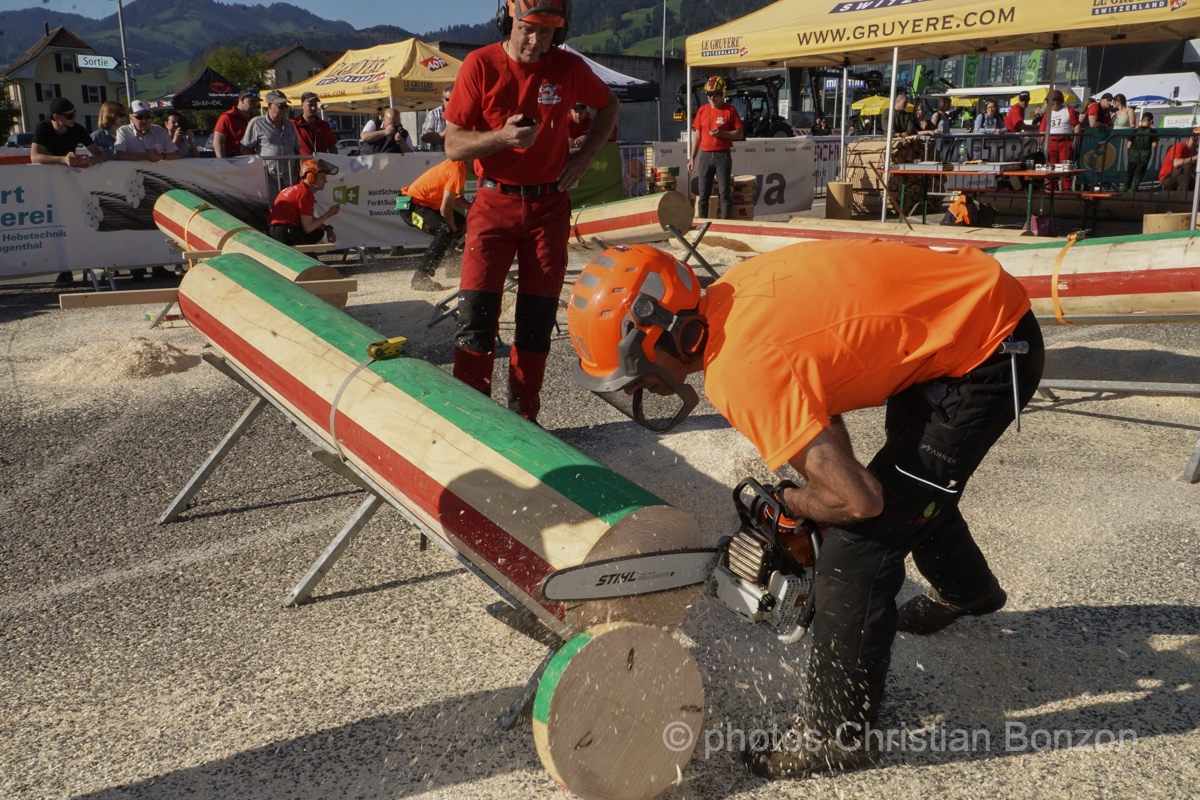 Concours cantonal de bucheronnage Bulle(FR)