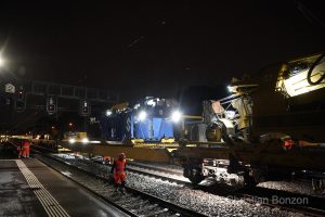 Chambesy , changement des voies ferree, le 2 Mai 2024