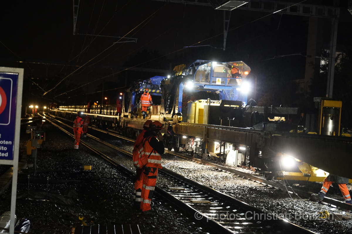 Chambesy , changement des voies ferree, le 2 Mai 2024