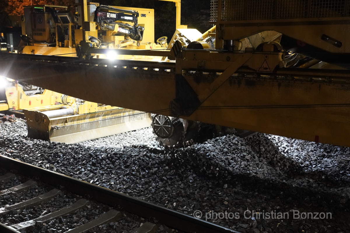 Chambesy , changement des voies ferree, le 2 Mai 2024