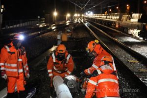 Chambesy , changement des voies ferree, le 2 Mai 2024