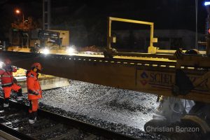 Chambesy , changement des voies ferree, le 2 Mai 2024