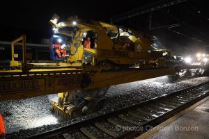 Chambesy , changement des voies ferree, le 2 Mai 2024