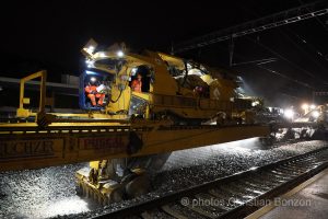 Chambesy , changement des voies ferree, le 2 Mai 2024