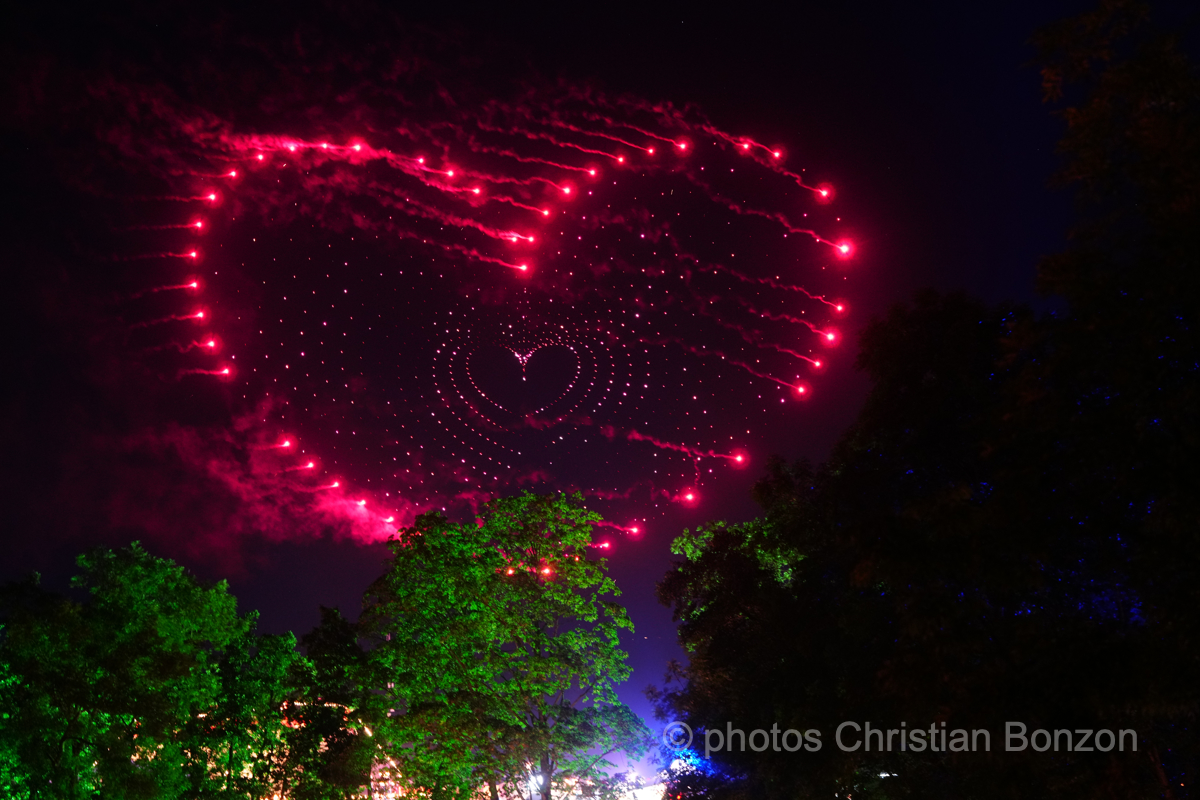Ballet drone spectacle de fin du Paleo Festival28 juillet 2024
