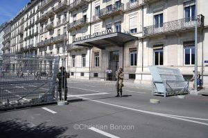 La manifestation No G7 14 juin Geneve