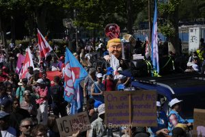 La manifestation No G7 14 juin Geneve