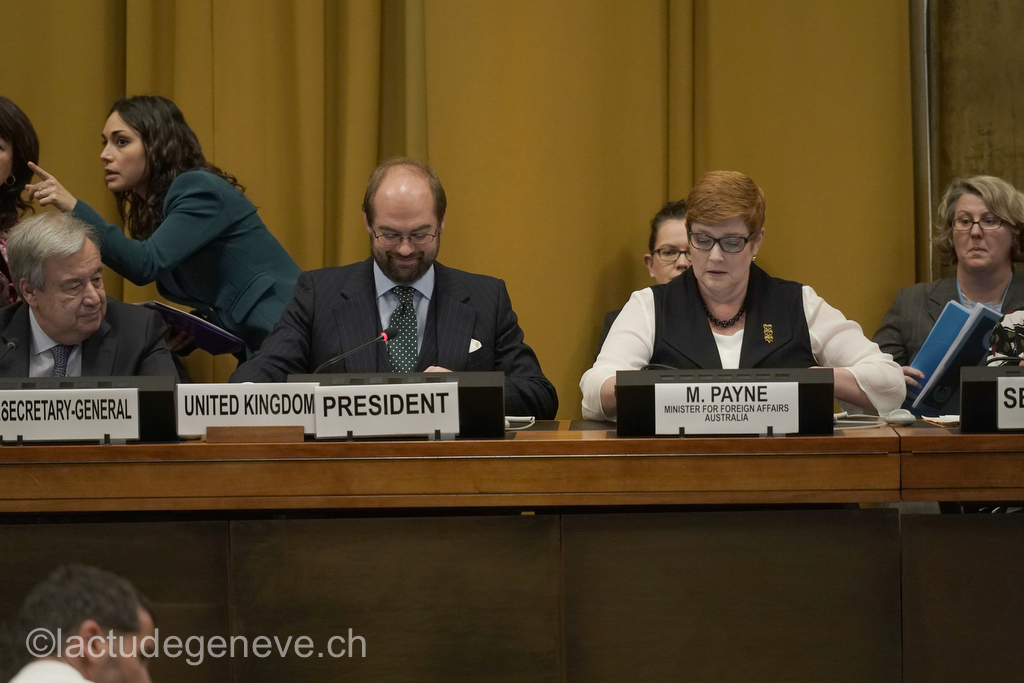 40th session of the United Nations Human Rights Council, 25nfebruary 2019  Marise Payne, Minister for Foreign Affairs of Australia. Photo: Christian Bonzon