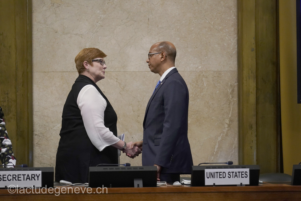 40th session of the United Nations Human Rights Council, 25nfebruary 2019  Marise Payne, Minister for Foreign Affairs of Australia. Photo: Christian Bonzon