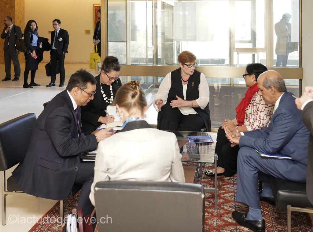 40th session of the United Nations Human Rights Council, 25nfebruary 2019  Marise Payne, Minister for Foreign Affairs of Australia. Photo: Christian Bonzon