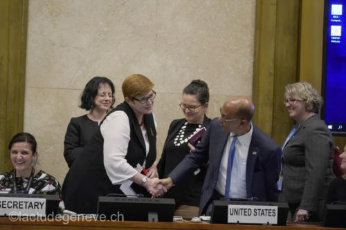 40th session of the United Nations Human Rights Council, 25nfebruary 2019  Marise Payne, Minister for Foreign Affairs of Australia. Photo: Christian Bonzon