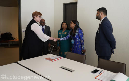 40th session of the United Nations Human Rights Council, 25nfebruary 2019  Marise Payne, Minister for Foreign Affairs of Australia. Photo: Christian Bonzon