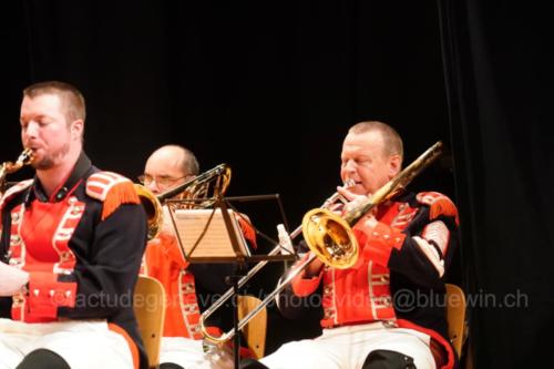 Concert réunissant la Musique Municipale de Versoix (MMV) et Musique & Batterie de marche des Vieux-Grenadiers de Genève.25 novembre 2018, 17h00, Salle communale Lachenal©lactudegeneve.ch